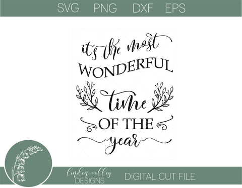 Most Wonderful Time Of The Year SVG SVG Linden Valley Designs 