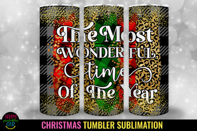 Most Wonderful Time of Year I Christmas Tumbler Sublimation Sublimation Happy Printables Club 