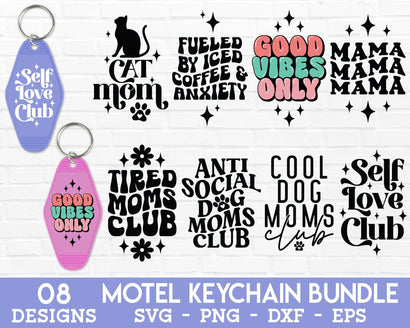 Motel Keychain SVG Bundle - Keychain SVG, Funny Motel Keychain SVG, Vintage Keychain SVG, Retro Motel Keychain Designs, Mom Keychain SVG SVG GraphicsTreasures 