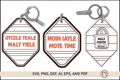 Motel Keychain Template SVG Bundle SVG MD JOYNAL ABDIN 