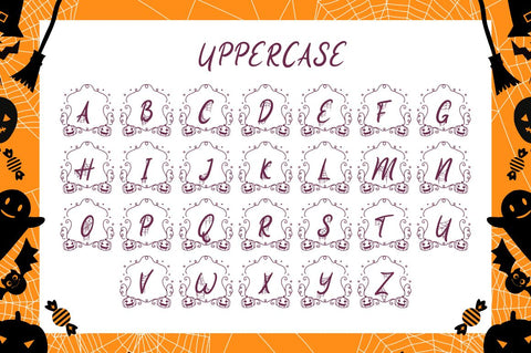 Moth Halloween Monogram Font Attype studio 