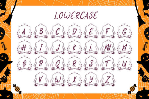 Moth Halloween Monogram Font Attype studio 