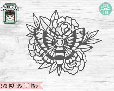 Moth SVG File, Mystical SVG File, Flower Moth SVG, Floral Moth Cut File, Witchy svg File, Moth Cut File, Moth Clipart, Mystical Cut File SVG Wild Pilot 