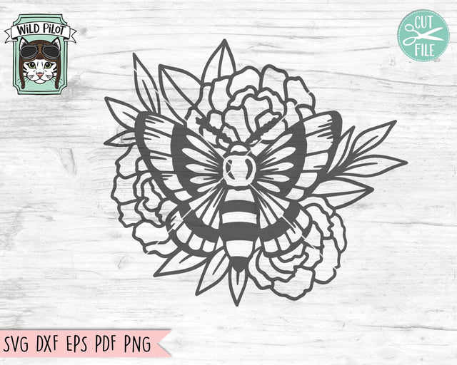 Moth SVG File, Mystical SVG File, Flower Moth SVG, Floral Moth Cut File, Witchy svg File, Moth Cut File, Moth Clipart, Mystical Cut File SVG Wild Pilot 