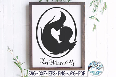 Mother and Angel Baby SVG SVG Wispy Willow Designs 
