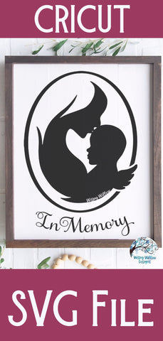 Mother and Angel Baby SVG SVG Wispy Willow Designs 