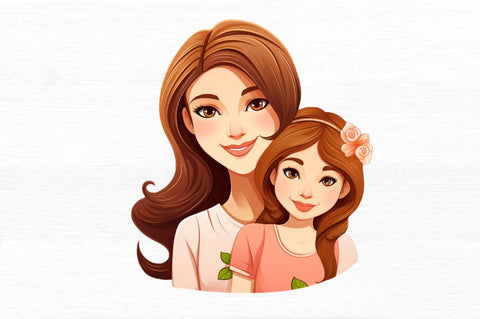 Mother and Daughter Clipart Clipart Sublimation Regulrcrative 