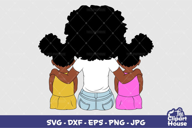 Mother and Kids SVG The Clipart House 