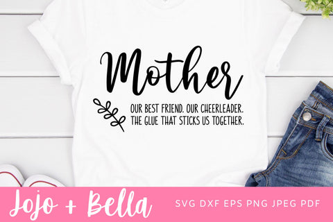 Mother Best Friend Cheerleader SVG, Mom Definition Svg, Mom Quote Svg, Superwoman Svg, Mom Cut Files, Svg Files for Cricut, Digital Cut File SVG Jojo&Bella 