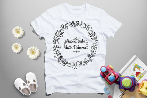 Mother' Day svg card in Italy Buona Festa della Mamma SVG Zoya Miller 