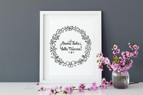 Mother' Day svg card in Italy Buona Festa della Mamma SVG Zoya Miller 