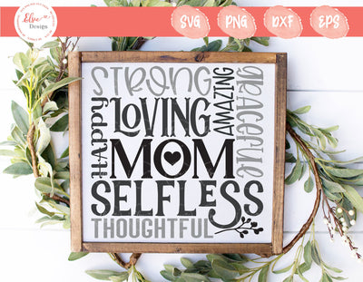 Mother Definition - SVG, PNG, DXF, EPS SVG Elsie Loves Design 