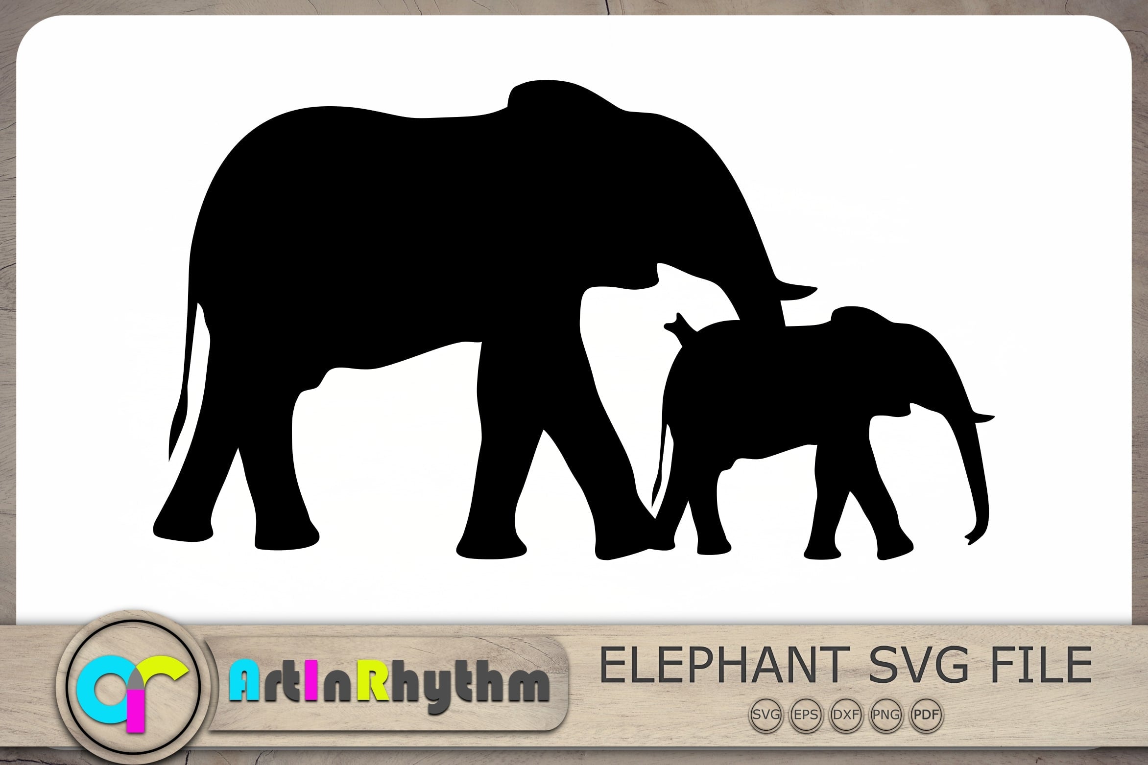 How To Make Mama & Baby Elephant Cricut Card Online