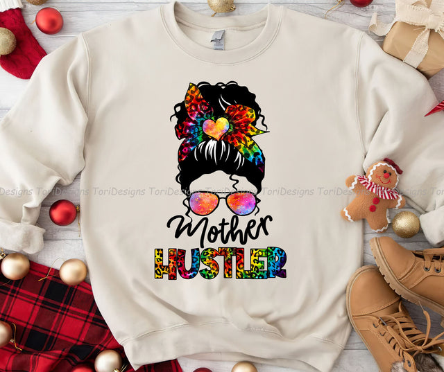 Mother Hustler PNG Sublimation Design, Mothers Day PNG, Mothers Day Designs, Mothers Day T-Shirt Design Sublimation ToriDesigns 
