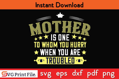 Mother Is One Funny Mothers Day Qoute T-shirt Design SVG PNG Cricut File SVG SVG Print File 