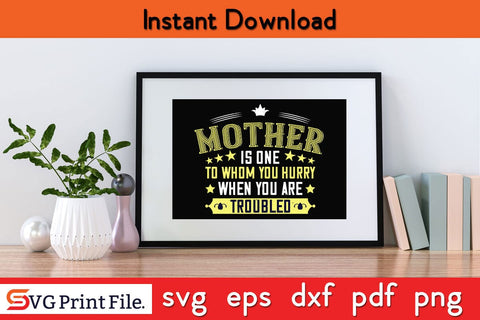 Mother Is One Funny Mothers Day Qoute T-shirt Design SVG PNG Cricut File SVG SVG Print File 