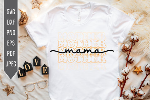 Mother Mama Svg. Five times Mother Svg. Mother's Day Svg. Mom Svg. Mom Life Svg. Mother Dxf, eps, png, jpg pdf SVG Mint And Beer Creations 
