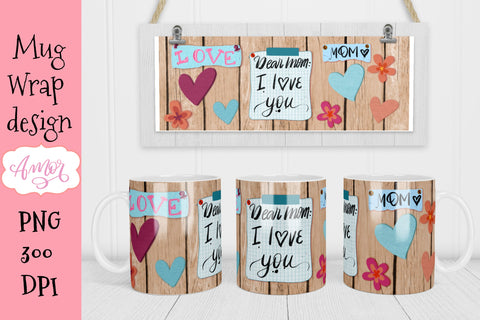 Mother mug wrap for sublimation Sublimation Amorclipart 