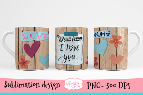 Mother mug wrap for sublimation Sublimation Amorclipart 