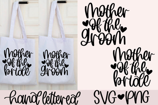 Mother of the bride svg, mother of the groom svg, wedding moms svg, bridal party svg, hand lettered svg, bride's mom svg, bride's dad svg SVG AnitaAlyiaLettering 