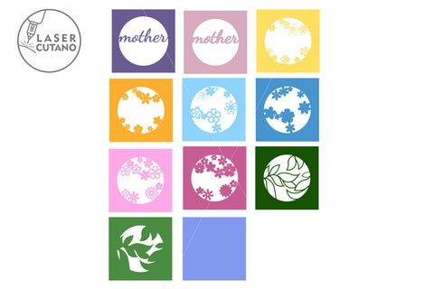 Mother Shadow Box Cut Files for Mothers Day, Gift for Mom, Multilayer Laser Cut Files, Mandala, Sign SVG, 3D Designs SVG LaserCutano 