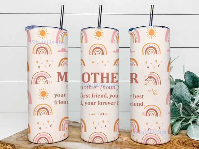 Mother Tumbler png, Boho tumbler, 20oz tumbler sublimation designs download, Boho tumbler wrap, Bohemian Watercolor, 20oz skinny tumbler wrap Sublimation iStyleDesign 