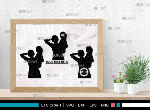 Mother With Kid Monogram, Mother With Kid Silhouette, Mother With Kid SVG, Kid Svg, Mother Svg, SB00389 SVG ETC Craft 