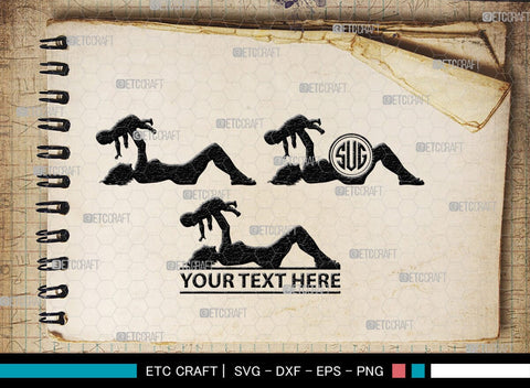 Mother With Kid Monogram, Mother With Kid Silhouette, Mother With Kid SVG, Kid Svg, Mother Svg, SB00389 SVG ETC Craft 