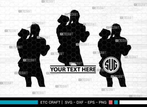 Mother With Kid Monogram, Mother With Kid Silhouette, Mother With Kid SVG, Kid Svg, Mother Svg, SB00389 SVG ETC Craft 