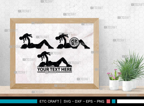 Mother With Kid Monogram, Mother With Kid Silhouette, Mother With Kid SVG, Kid Svg, Mother Svg, SB00389 SVG ETC Craft 