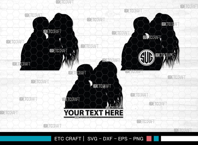 Mother With Kid Monogram, Mother With Kid Silhouette, Mother With Kid SVG, Kid Svg, Mother Svg, SB00389 SVG ETC Craft 