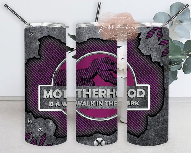 Motherhood Is A Walk In The Park 20oz Tumbler Png, Motherhood Tumbler Design, Mother's Day Gift, Dinosaur Sublimation Design, Instant Download Sublimation Rabbitmakies 