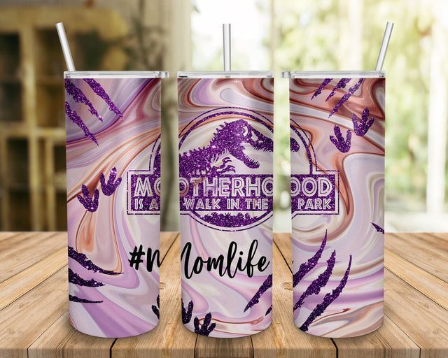 Motherhood Is A Walk In The Park Sublimation Design, Momlife Tumbler, 20oz Skinny Tumbler, Tumbler Wrap, Tumbler PNG SVG BOO-design 