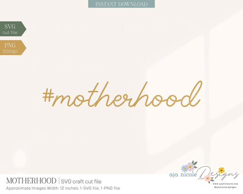 Motherhood SVG SVG Aja Nicole Designs 