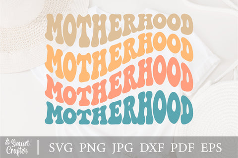 Motherhood svg, wavy style svg, EPS PNG Cricut Instant Download SVG Fauz 