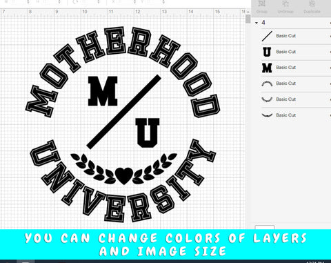 Motherhood University SVG Bundle, 4 Designs, Mom Life SVG, Motherhood SVG, Mother's Day SVG, PNG, Mom Shirt SVG SVG HappyDesignStudio 