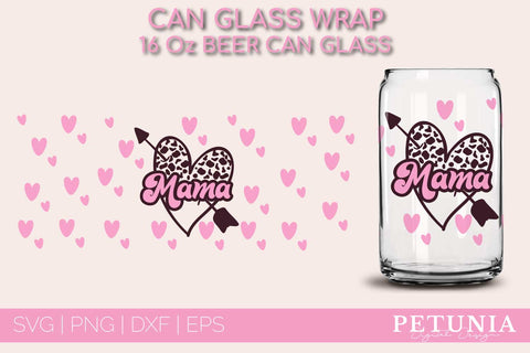 Mother's Day Can Glass Wrap SVG BUNDLE | Beer Can Glass Wrap SVG Petunia Digital Design 