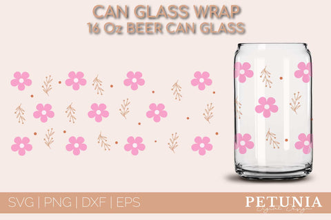 Mother's Day Can Glass Wrap SVG BUNDLE | Beer Can Glass Wrap SVG Petunia Digital Design 