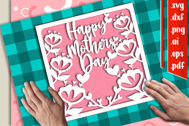 Mothers Day card 10 svg dxf eps ai png pdf SVG zafrans studio 