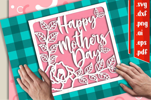Mothers Day card 8 svg dxf eps ai png pdf SVG zafrans studio 
