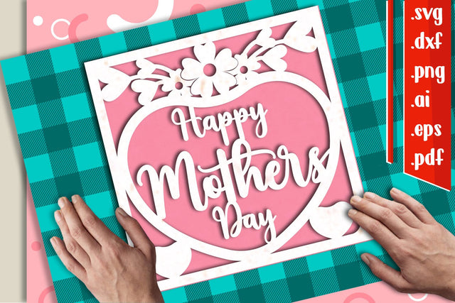 Mothers Day card svg dxf eps ai png pdf SVG zafrans studio 