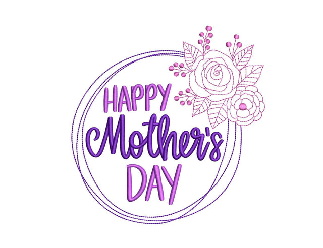 Mother's Day Embroidery Design, Gift for Mom Embroidery File, 4 sizes, Instant Download Embroidery/Applique DESIGNS Nino Nadaraia 