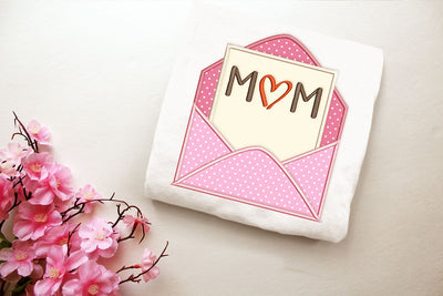 Mother's Day Envelope Applique Embroidery Embroidery/Applique DESIGNS Designed by Geeks 