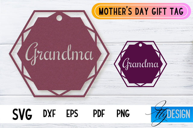 Mother’s Day Gift Tag SVG Design | Mom SVG Design | Gift Tag SVG File SVG Fly Design 