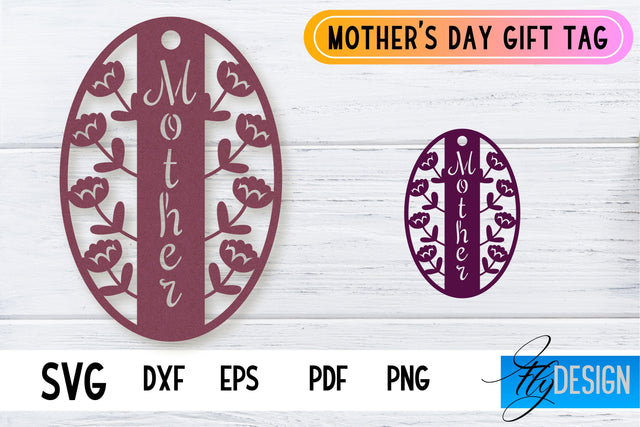 Mother’s Day Gift Tag SVG Design | Mom SVG Design | Gift Tag SVG File SVG Fly Design 