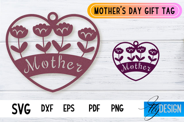Mother’s Day Gift Tag SVG Design | Mom SVG Design | Gift Tag SVG File SVG Fly Design 