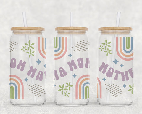 Mother's Day Glass Can SVG Wraps SVG B Renee Design 