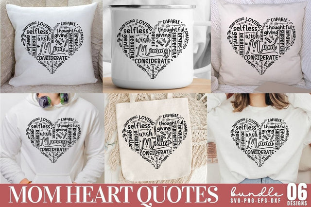 Mother's Day Heart SVG Bundle SVG DESIGNISTIC 