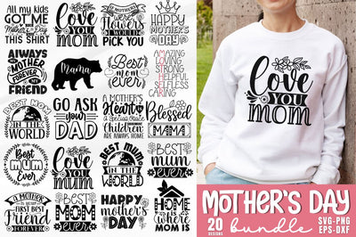 Mother's Day Heart SVG Bundle SVG DESIGNISTIC 