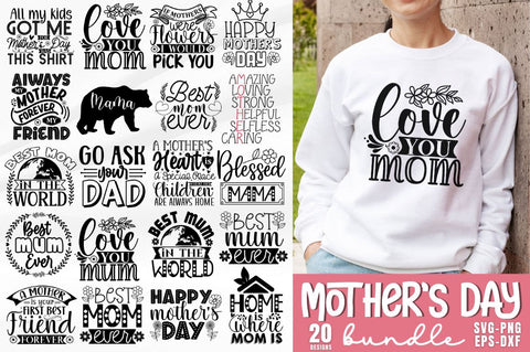 Mother's Day Heart SVG Bundle SVG DESIGNISTIC 